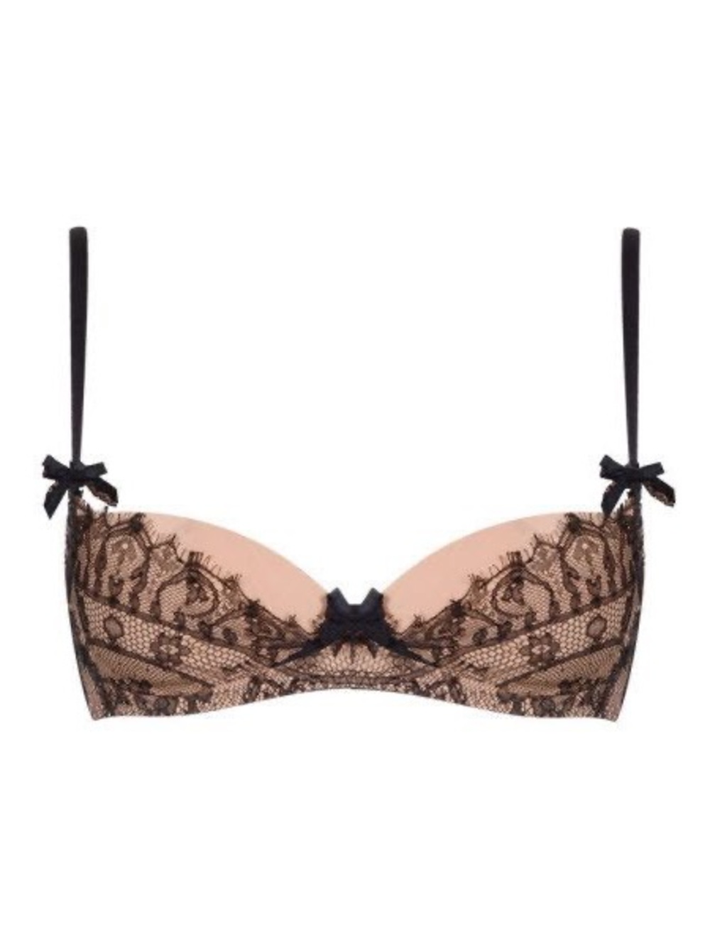 NWT Agent Provocateur Sylvea bra Nude/Black Size 32DD